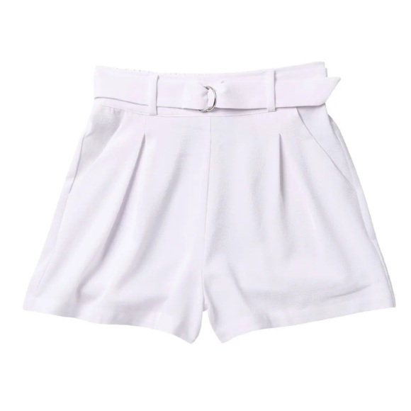 NWT Nordstrom Abound white belted pleat high waisted shorts Large - Picture 10 of 10